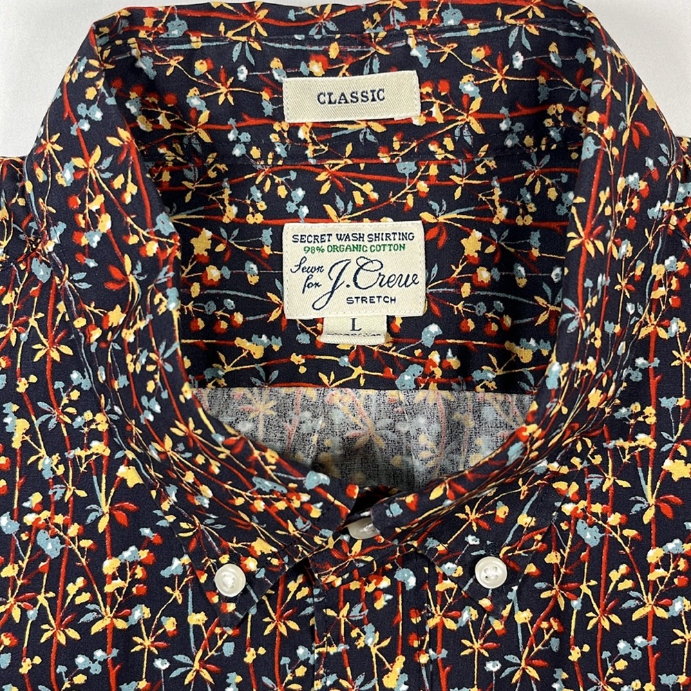 Floral Patterned Gray Shirt